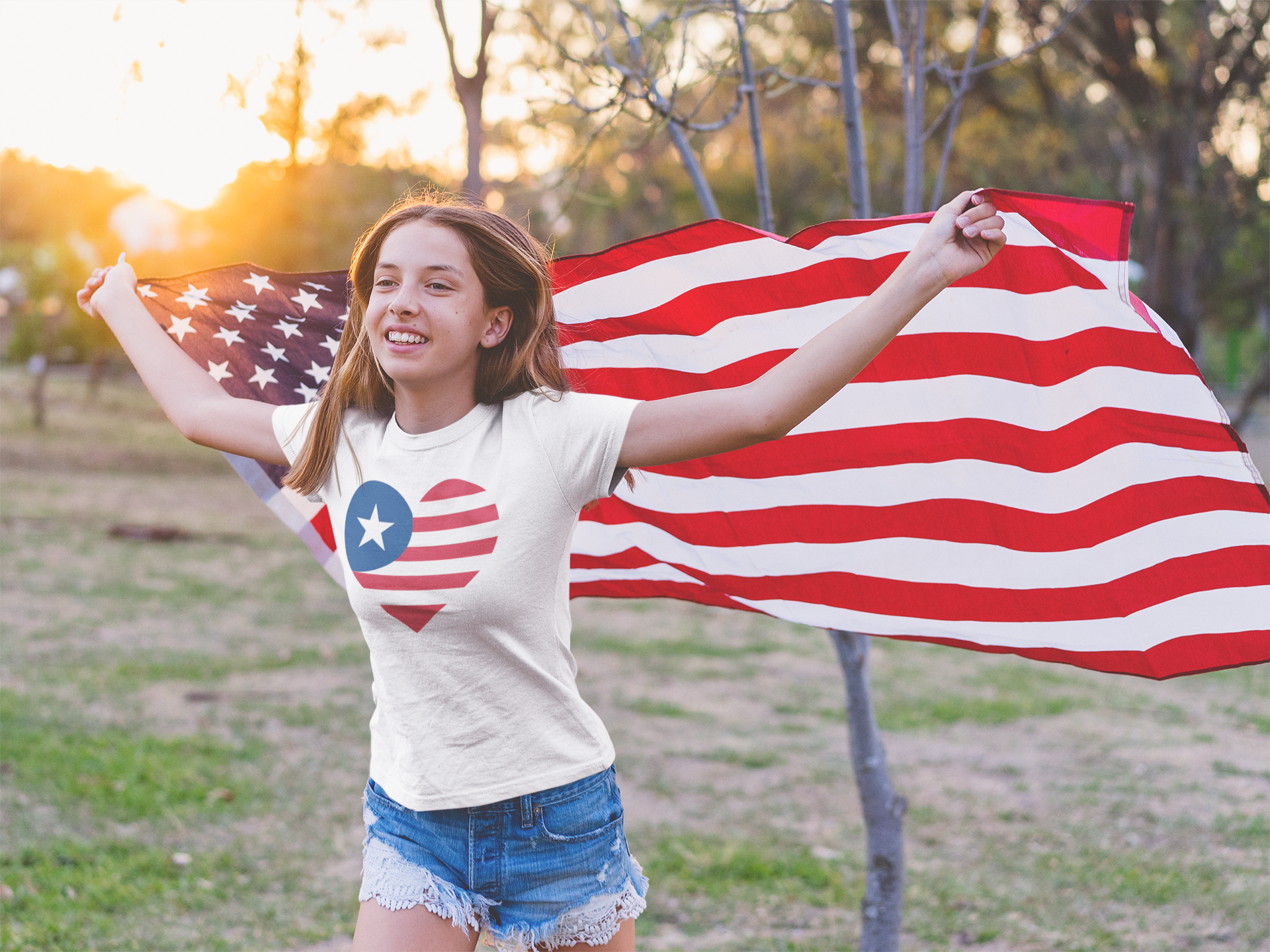 Heart the USA Youth Short Sleeve T-Shirt